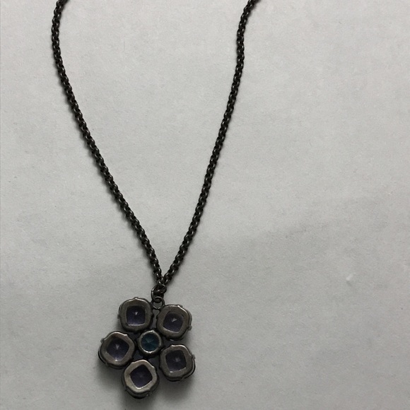 Catherine Popesco Large Stone Crystal Flower Necklace - Picture 4 of 8